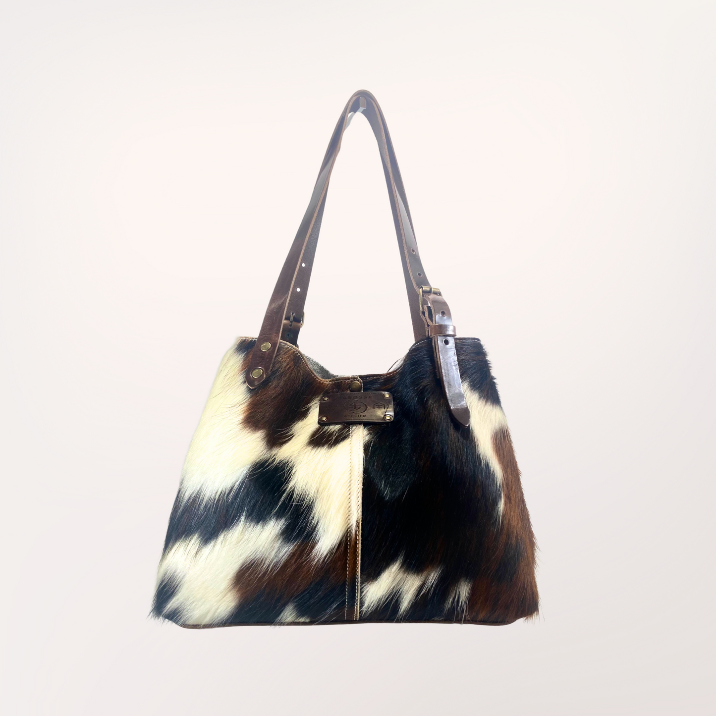 SAC CABAS PEAU DE VACHE NATURELLE NORMANDE 19