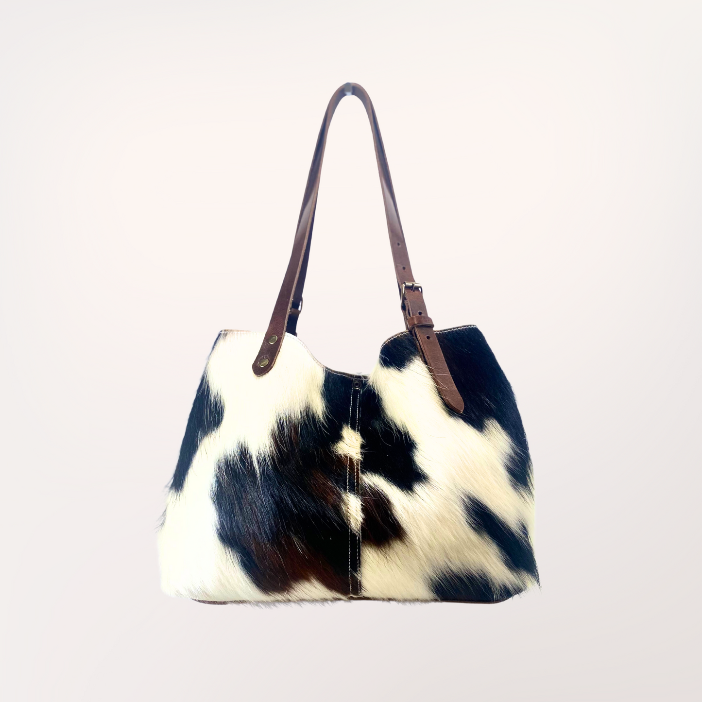 SAC CABAS PEAU DE VACHE NATURELLE NORMANDE 13/028