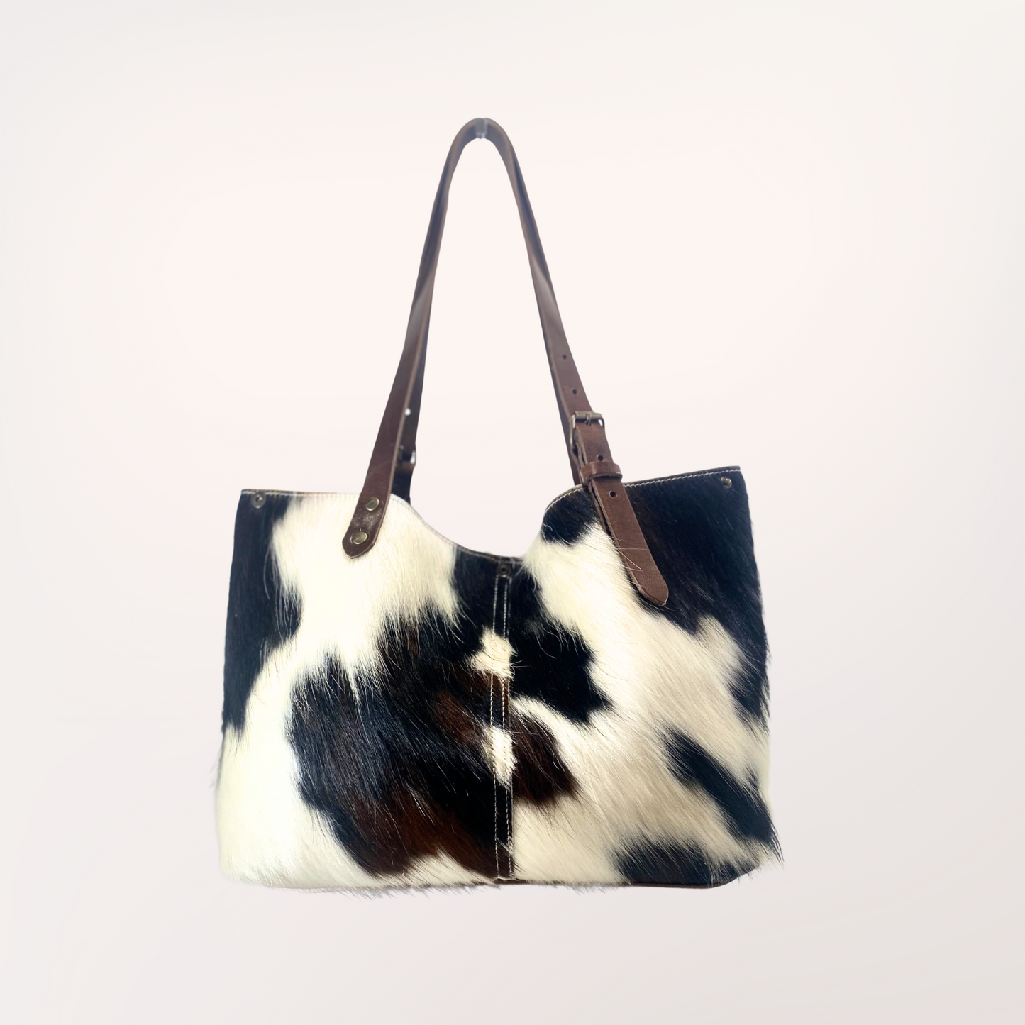 SAC CABAS PEAU DE VACHE NATURELLE NORMANDE 13/028