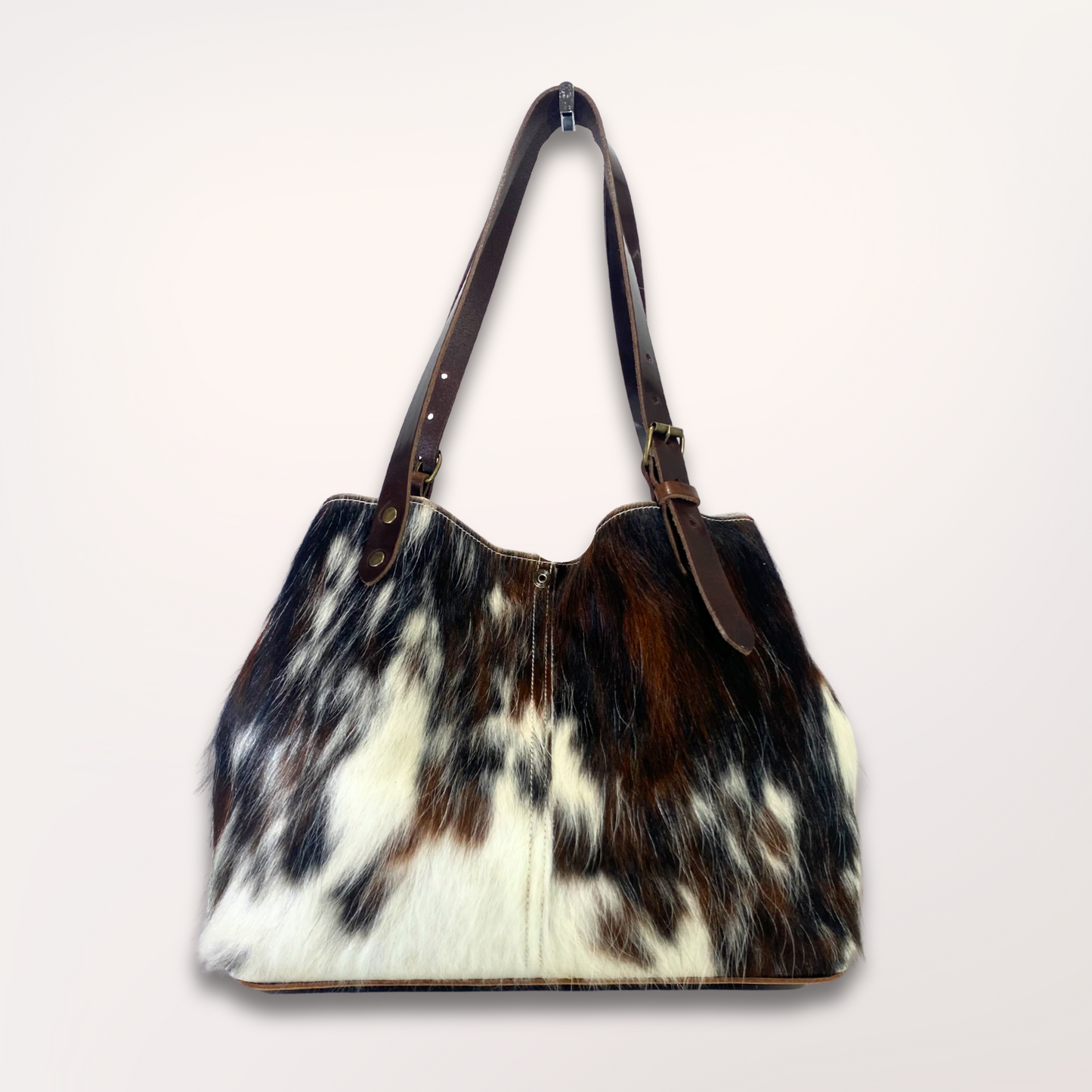 SAC CABAS PEAU DE VACHE NATURELLE NORMANDE 27/043