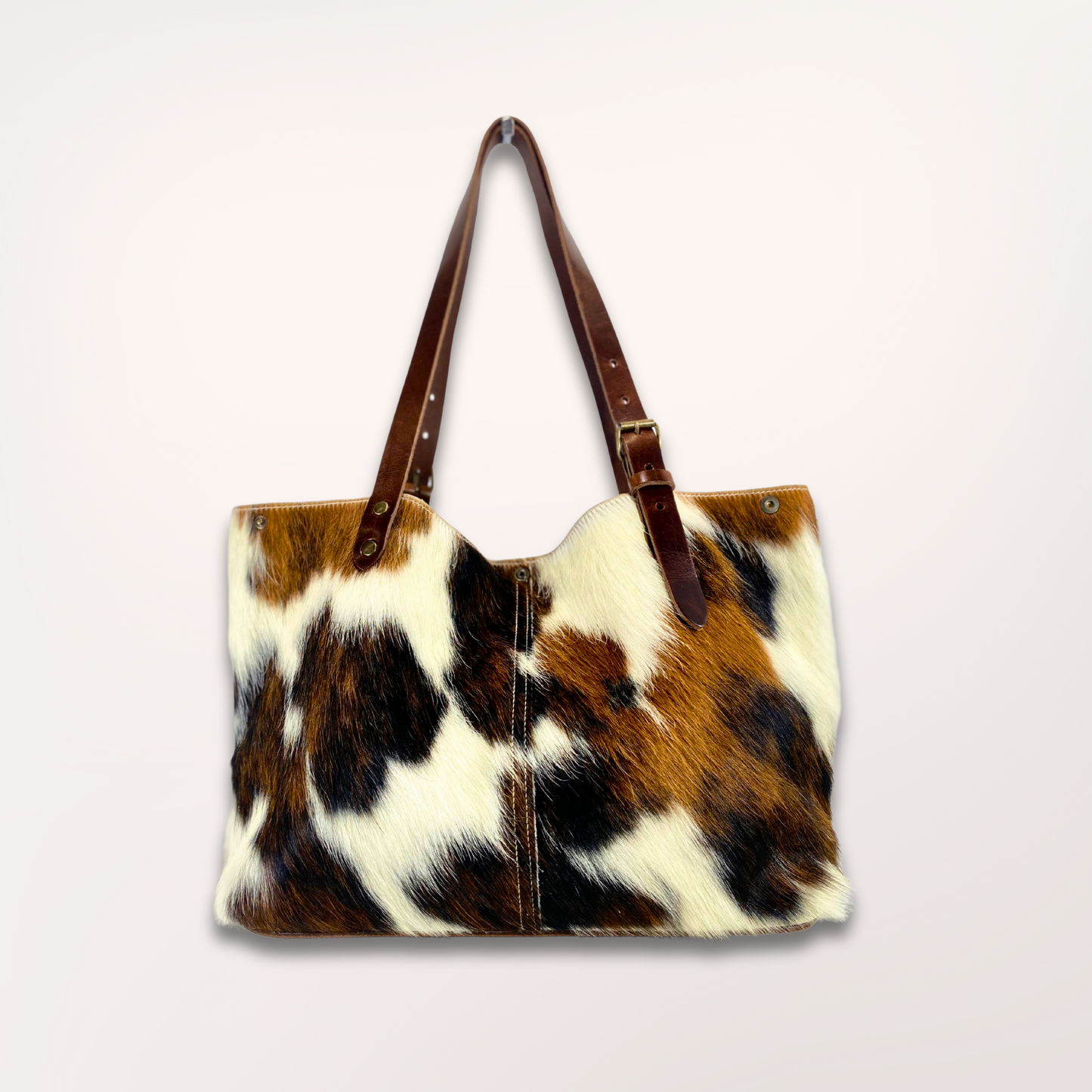 SAC CABAS PEAU DE VACHE NATURELLE NORMANDE 27/026