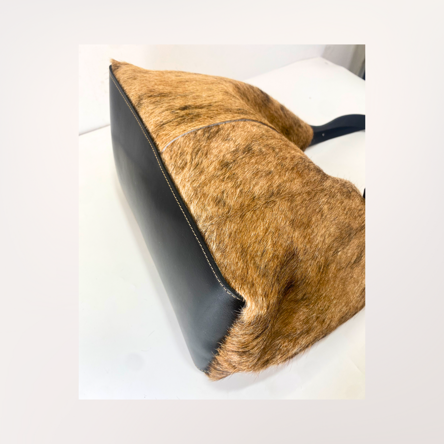 SAC CABAS PEAU DE VACHE NATURELLE SAÏNATA