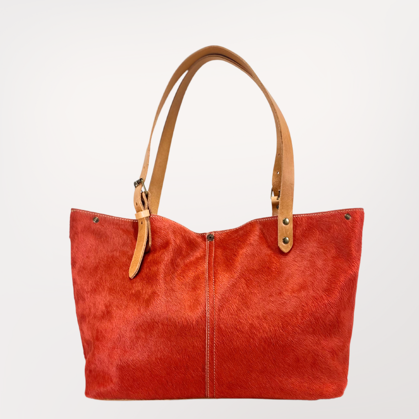 SAC CABAS PEAU DE VACHE IMPRIMÉ CORAIL