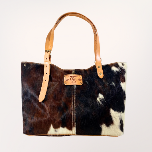 SAC CABAS PEAU DE VACHE NATURELLE NORMANDE 11