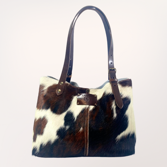 SAC CABAS PEAU DE VACHE NATURELLE NORMANDE 9