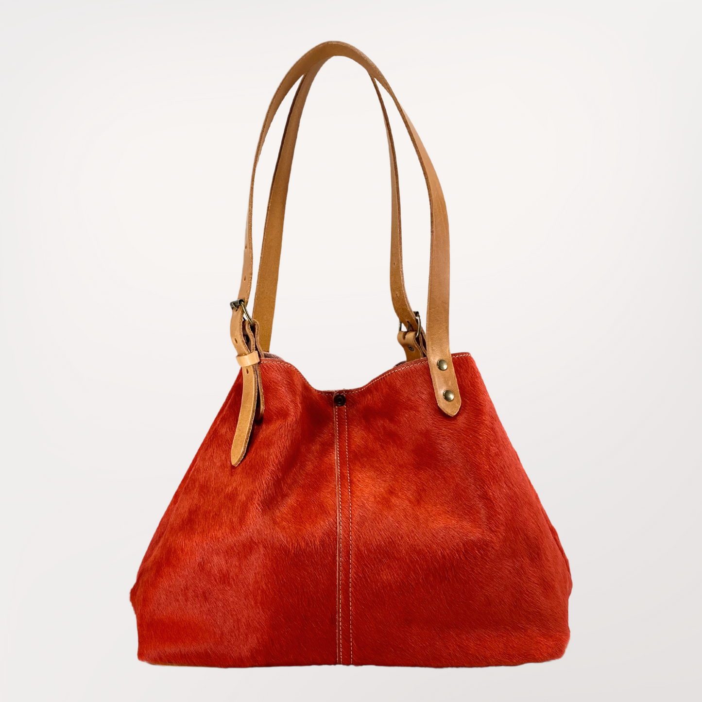 SAC CABAS PEAU DE VACHE IMPRIMÉ CORAIL