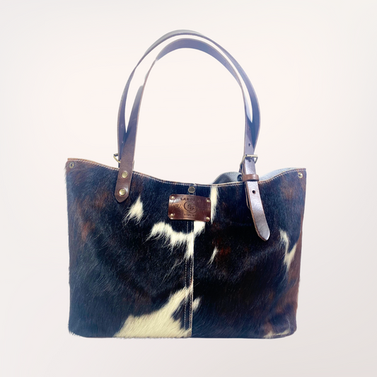 SAC CABAS PEAU DE VACHE NATURELLE NORMANDE 8