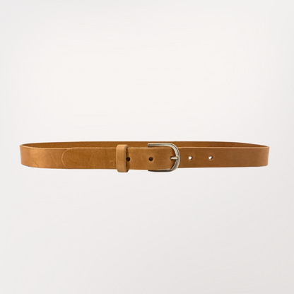 Ceinture artisanale en cuir naturel Natura Labossa 30mm avec boucle minimaliste finition ardoise mat.