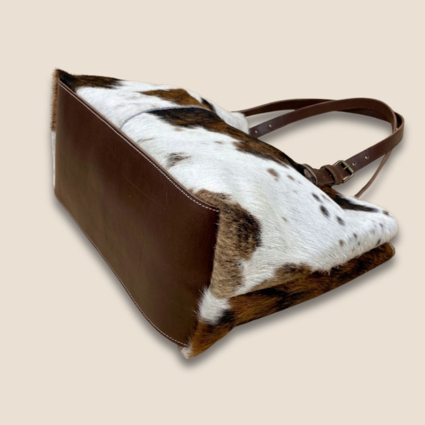 Cabas labossa 27/125 cuir Primavera marron chocolat –  fond du cabas Labossa