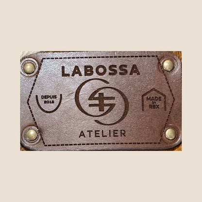 Patch cuir brut gravé datelier  Labossa – cabas labossa
