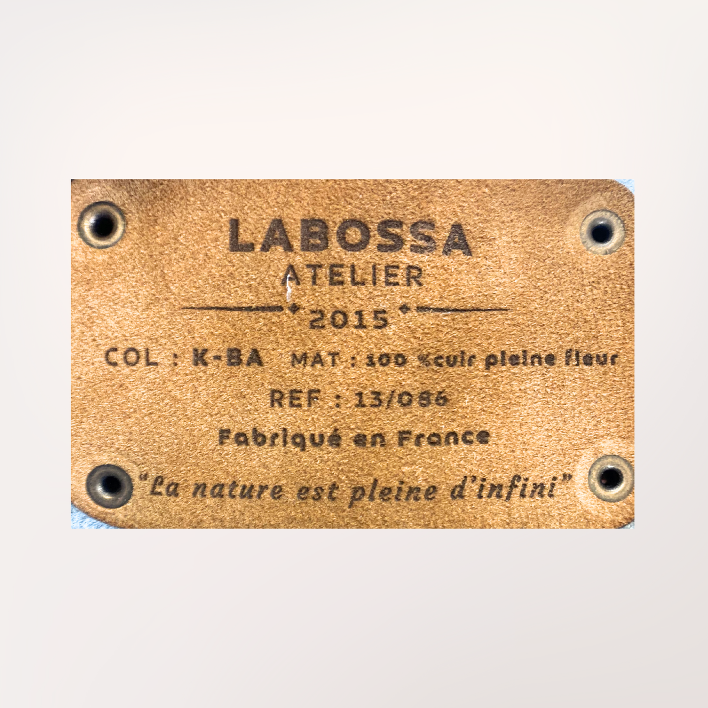 SAC CABAS PEAU DE VACHE NATURELLE BROWN SWISS #13/085