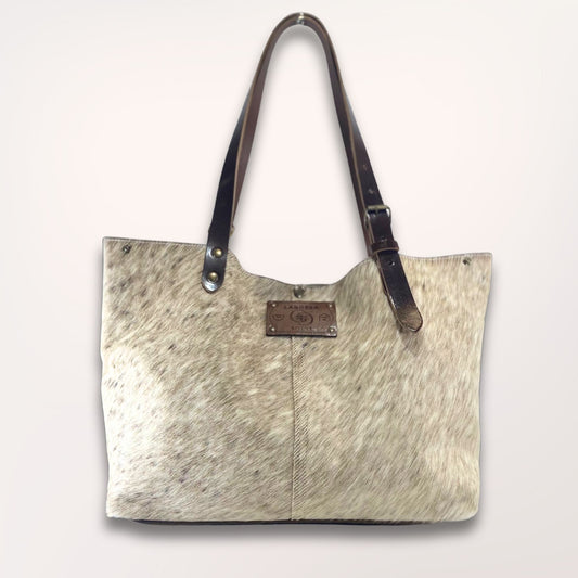 SAC CABAS PEAU DE VACHE NATURELLE BROWN SWISS #27/106
