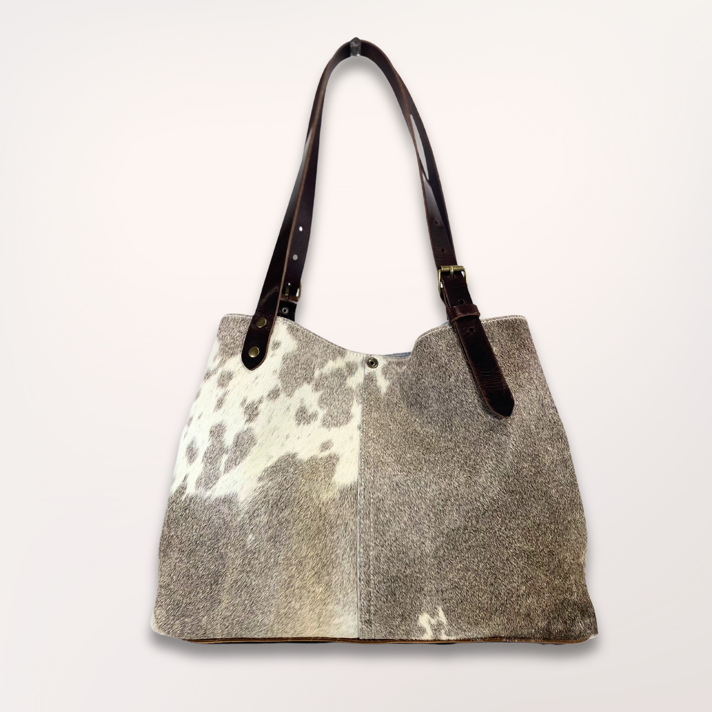 SAC CABAS PEAU DE VACHE NATURELLE GASCONNE # 27/046
