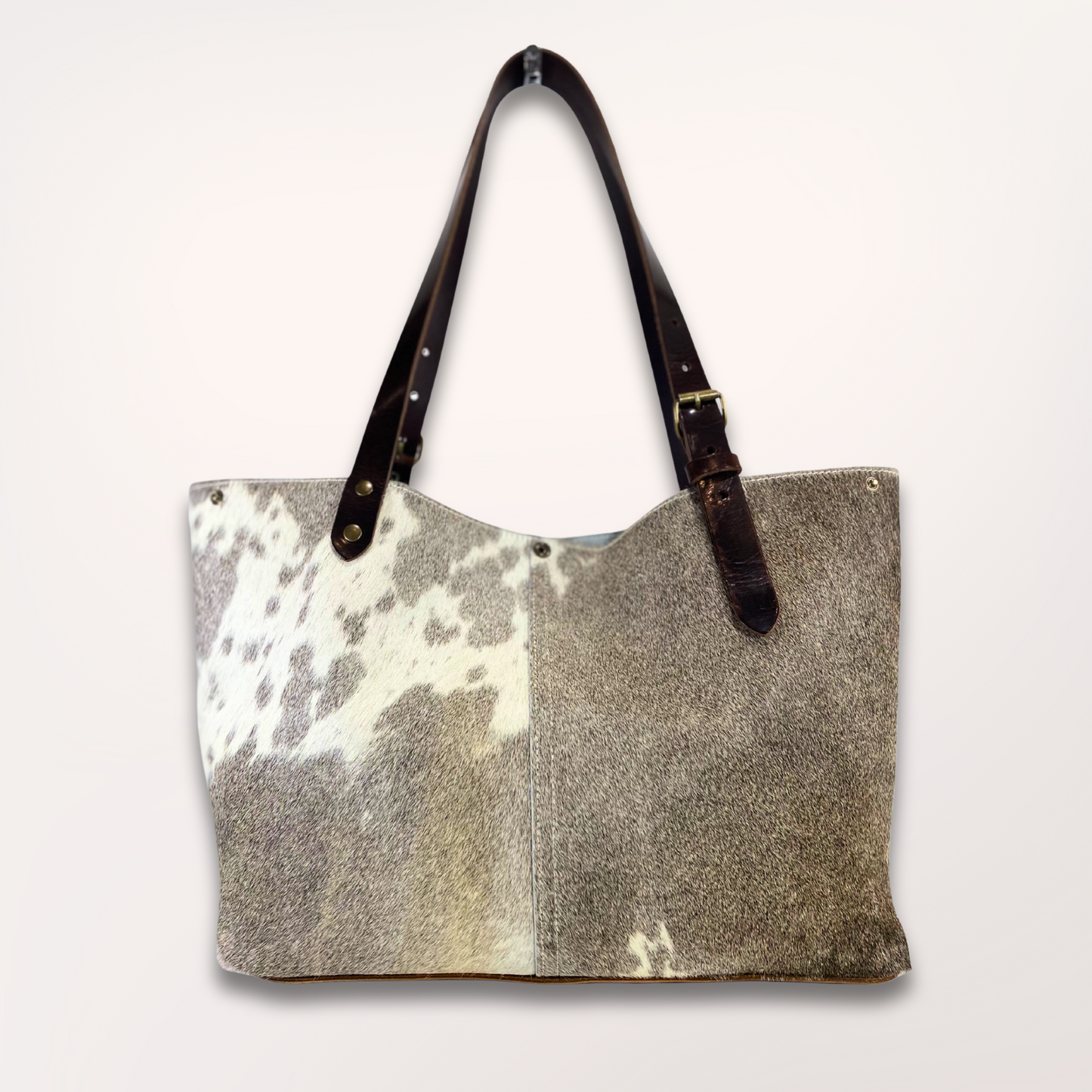 SAC CABAS PEAU DE VACHE NATURELLE GASCONNE # 27/046
