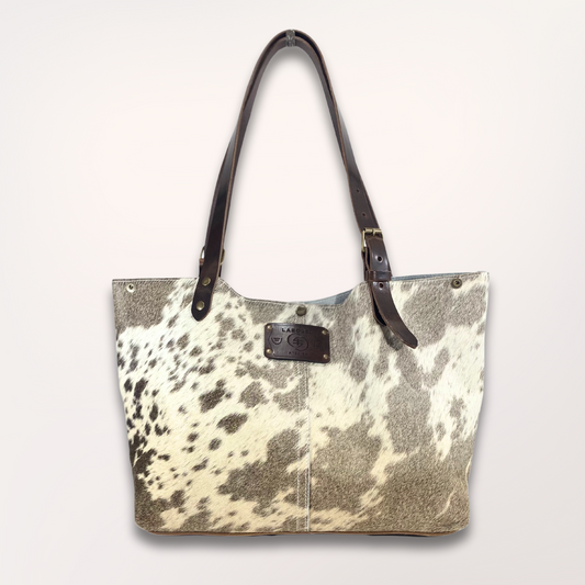 SAC CABAS PEAU DE VACHE NATURELLE GASCONNE # 27/046