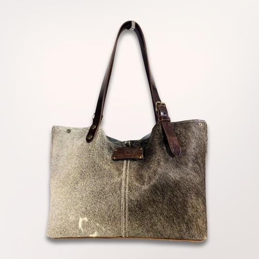 SAC CABAS PEAU DE VACHE NATURELLE GASCONNE # 13/046