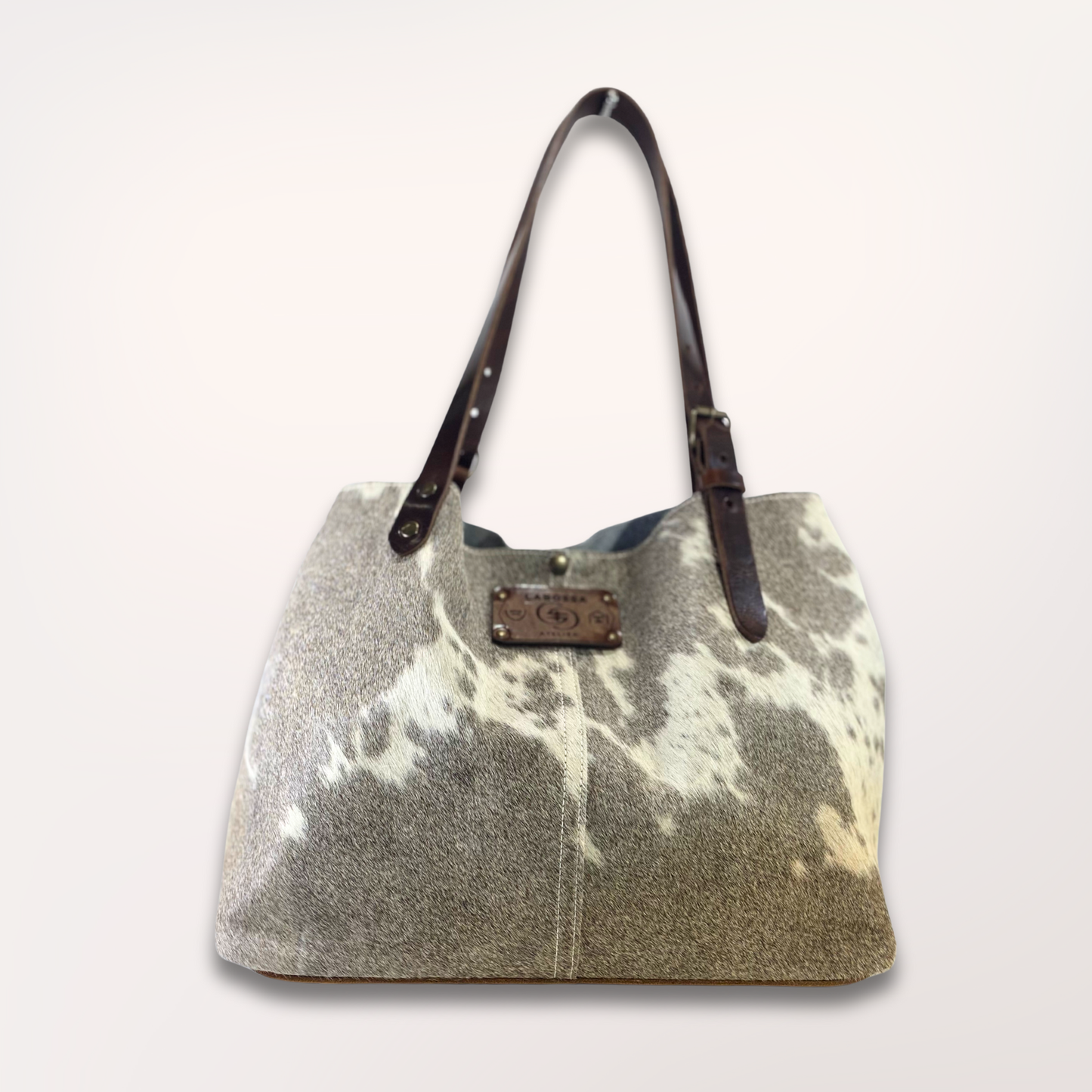 SAC CABAS PEAU DE VACHE NATURELLE GASCONNE # 13/053