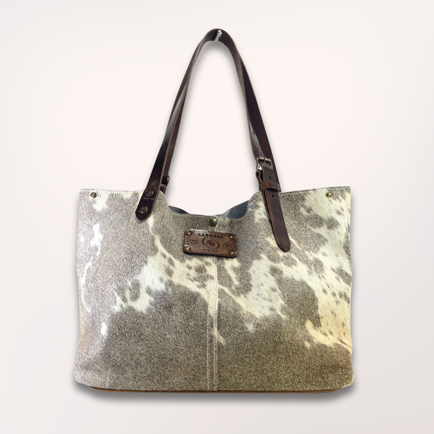 SAC CABAS PEAU DE VACHE NATURELLE GASCONNE # 13/053