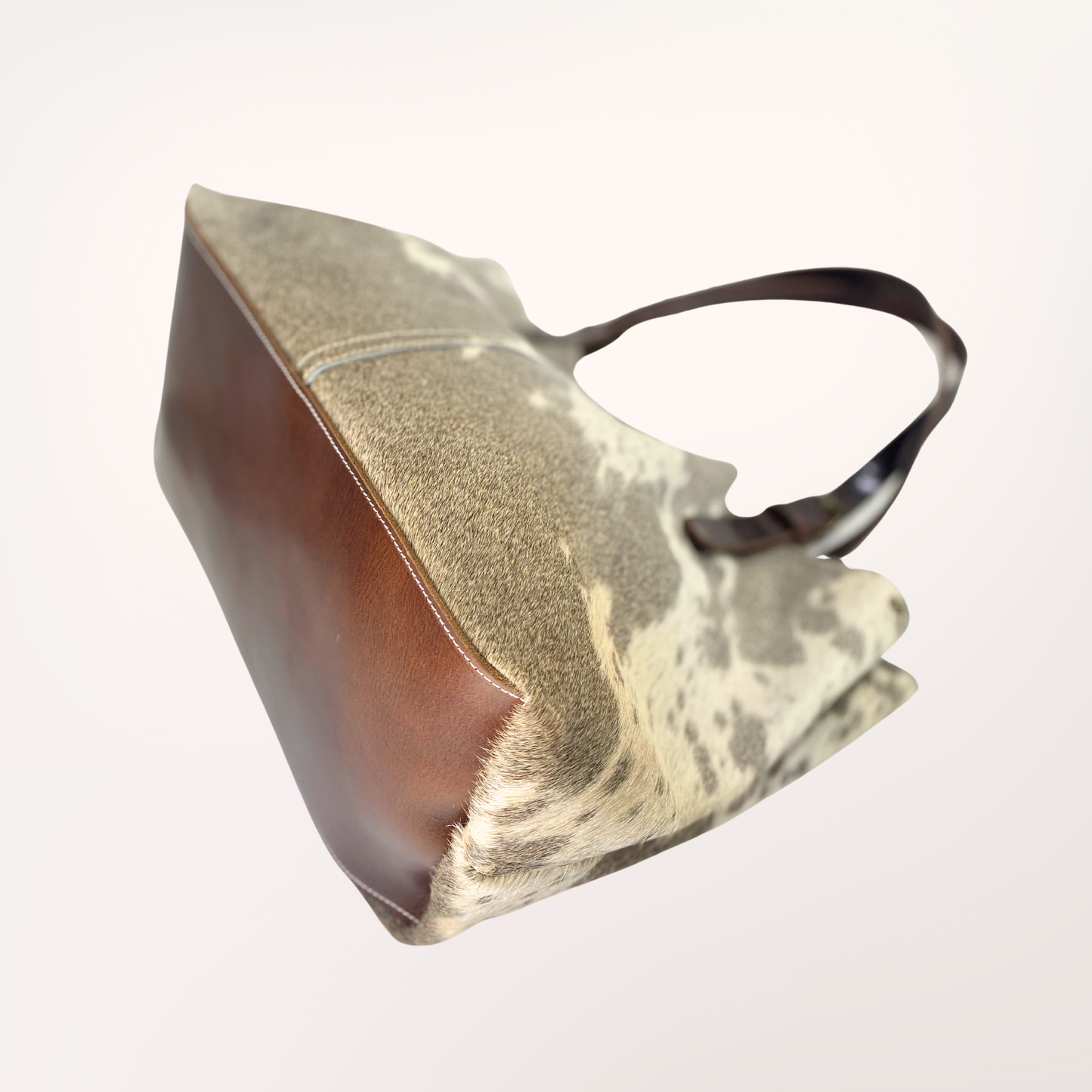 SAC CABAS PEAU DE VACHE NATURELLE GASCONNE # 13/053