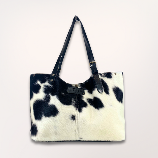 SAC CABAS PEAU DE VACHE HOLSTEIN 13/039