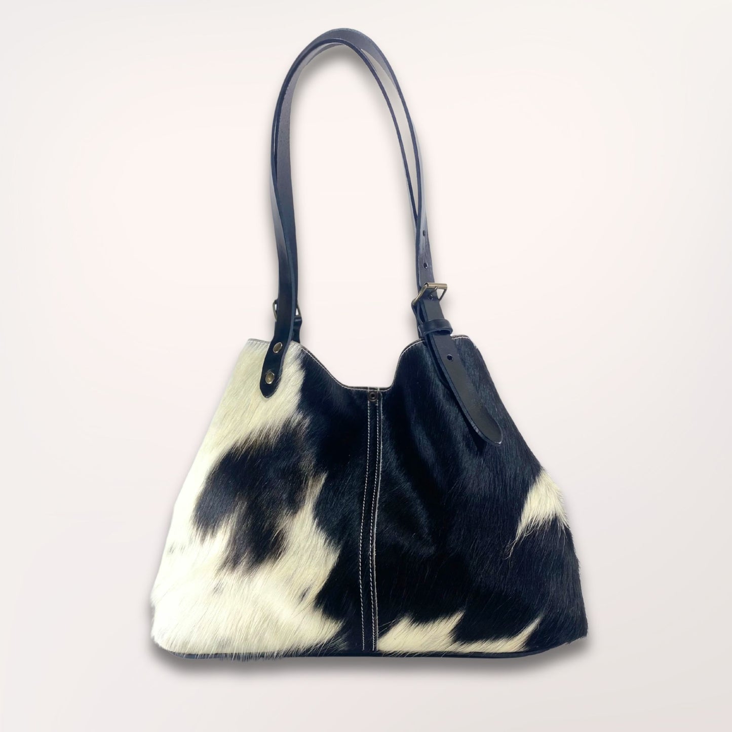 SAC CABAS PEAU DE VACHE NATURELLE HOLSTEIN #13/111