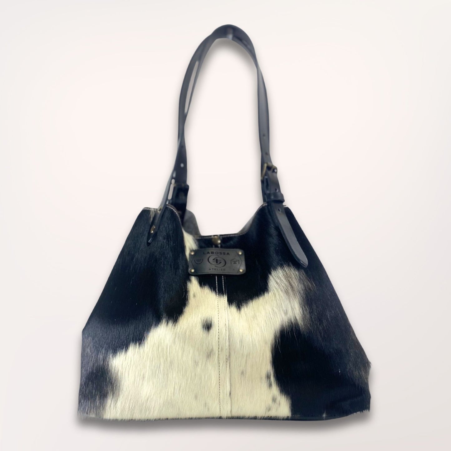 SAC CABAS PEAU DE VACHE NATURELLE HOLSTEIN #13/111