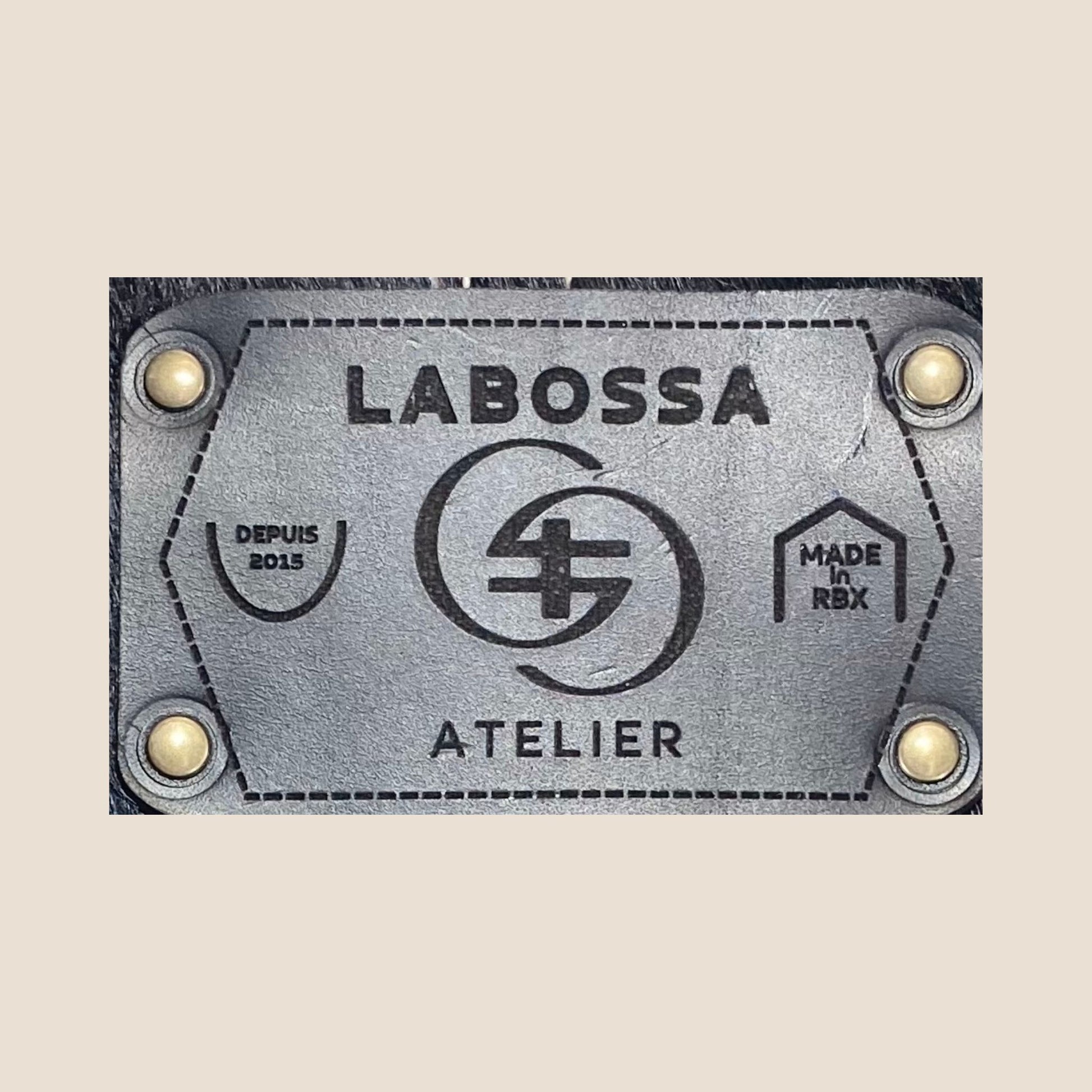 Patch extérieur cabas Holstein #27/128 – détail artisanal Labossa Atelier