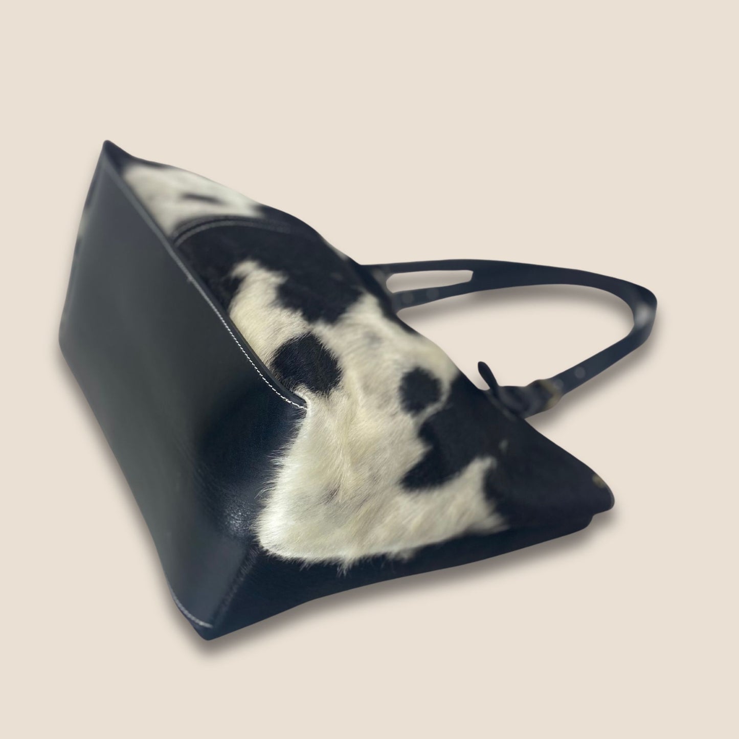 Fond du cabas Holstein #27/130 – cuir box pleine fleur 3 mm noir – Labossa Atelier