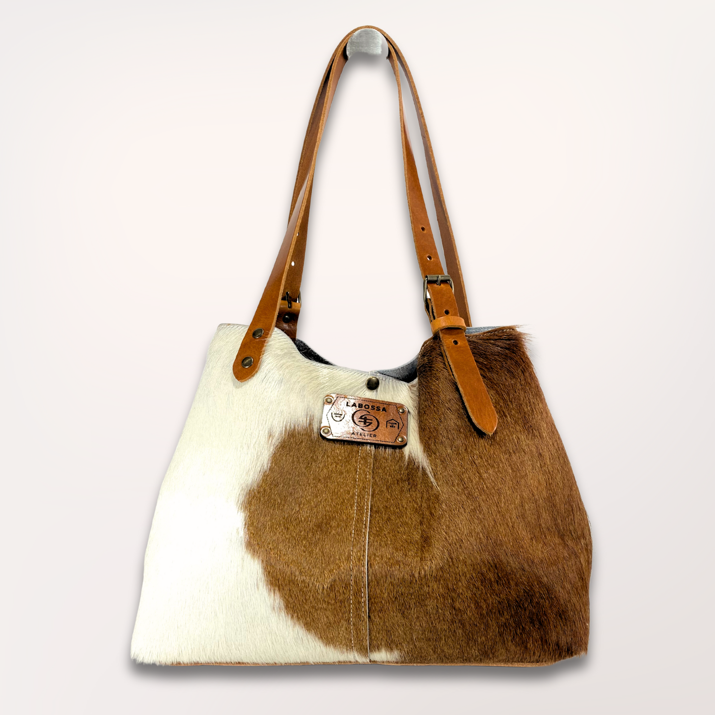 MONTBELIARDE NATURAL COWHIDE TOTE BAG #27/062 