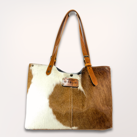 SAC CABAS PEAU DE VACHE NATURELLE MONTBELIARDE #13/062