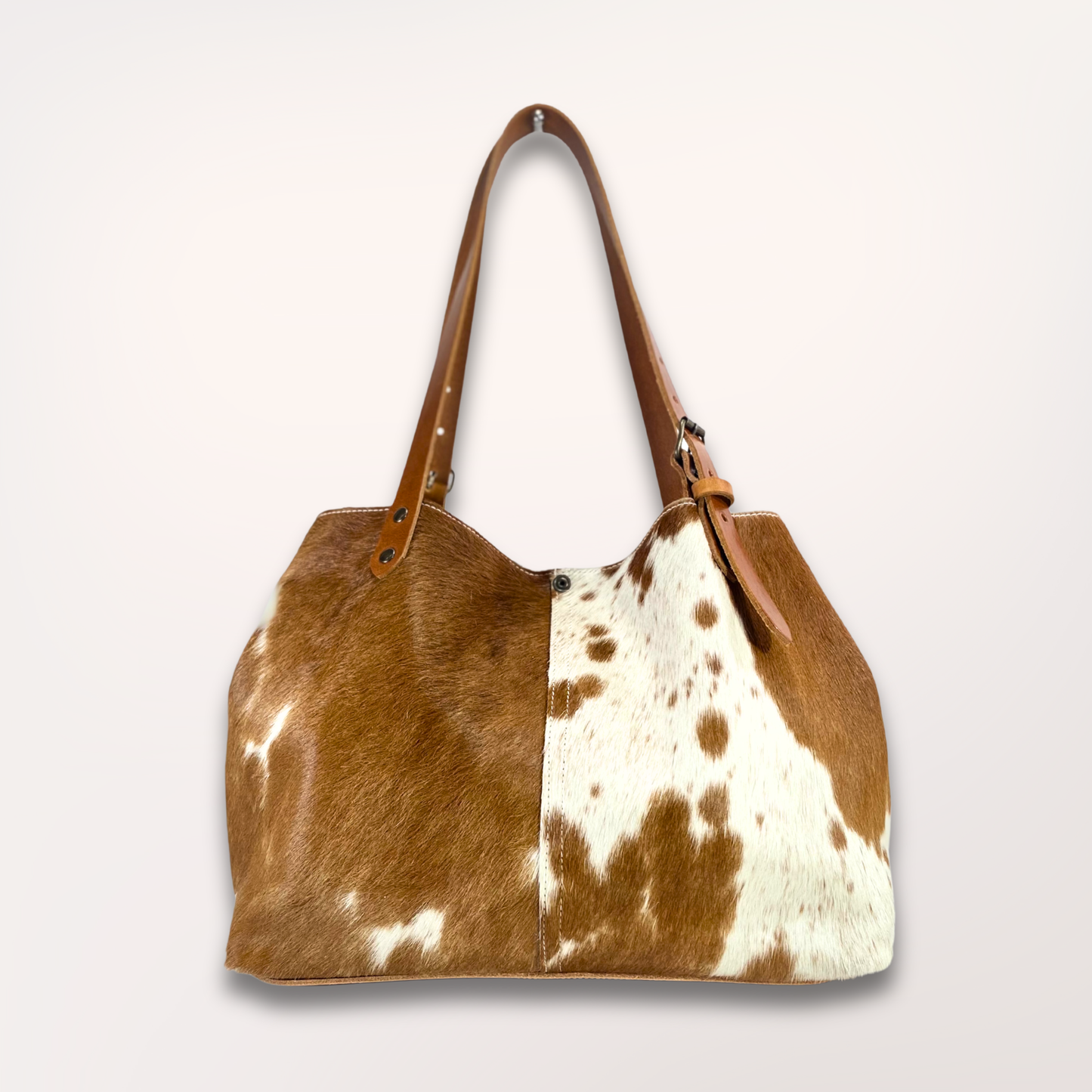 SAC CABAS PEAU DE VACHE NATURELLE MONTBELIARDE #27/052