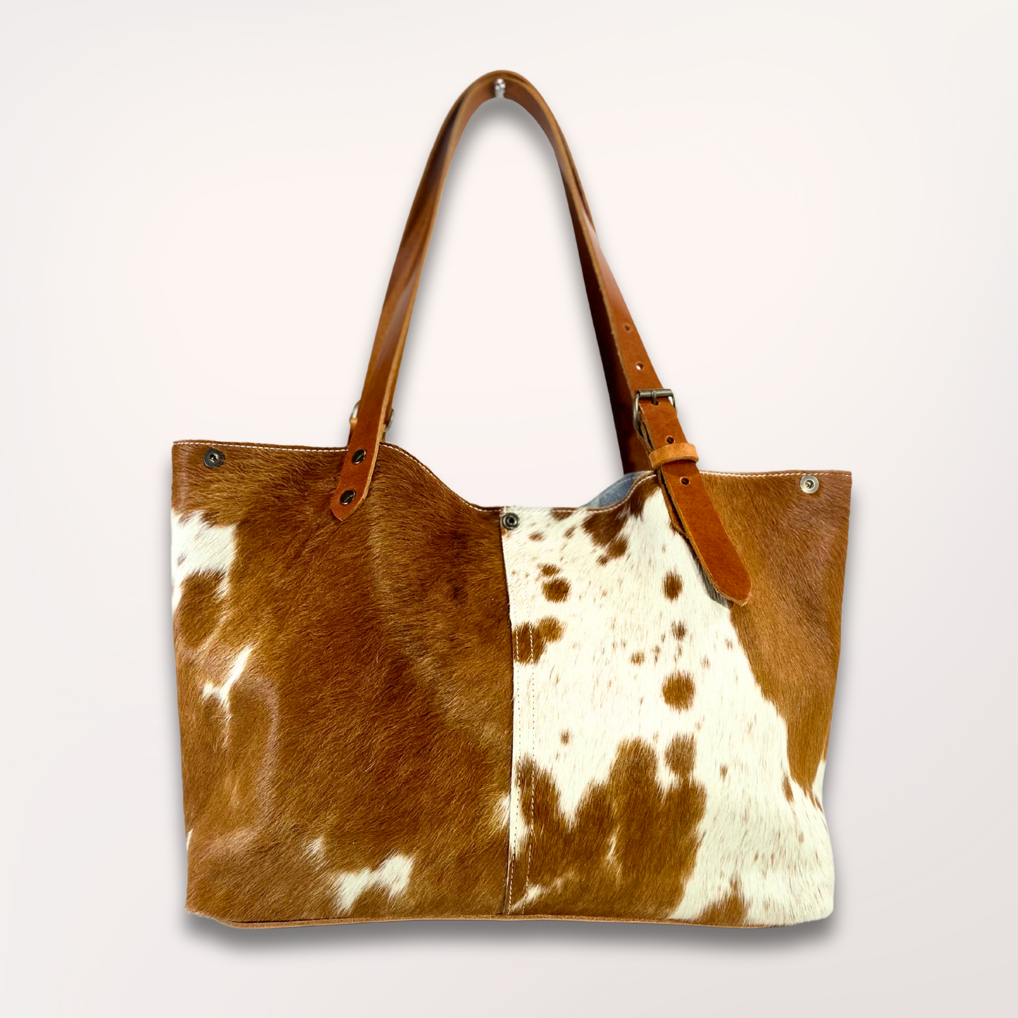 SAC CABAS PEAU DE VACHE NATURELLE MONTBELIARDE #27/052