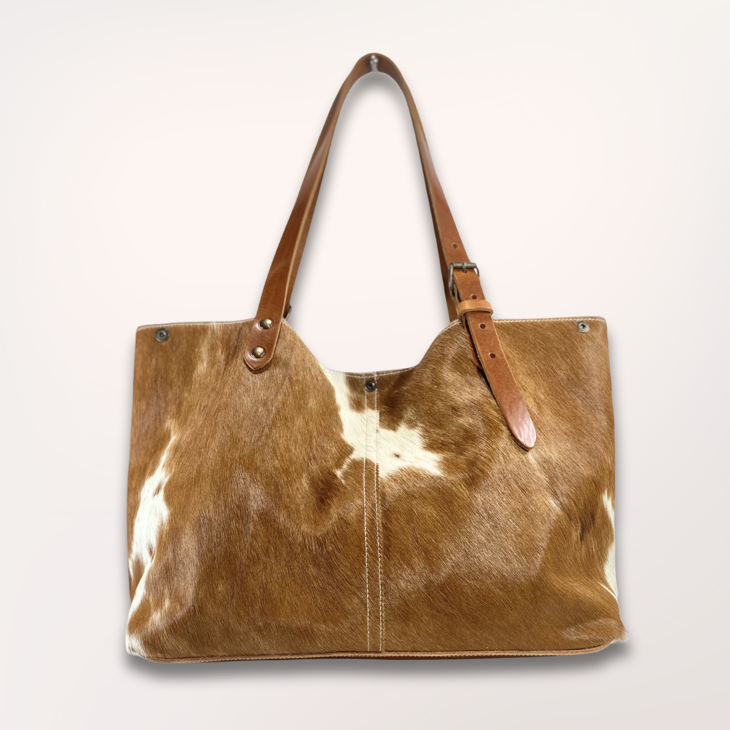 MONTBELIARDE NATURAL COWHIDE TOTE BAG #27/053 