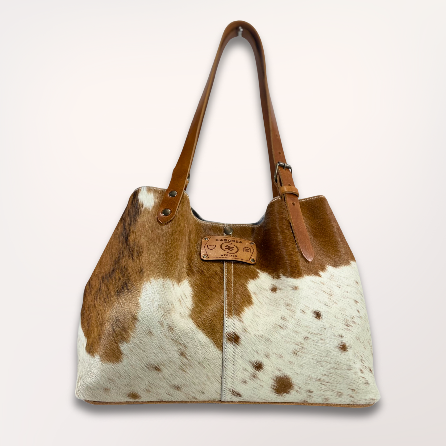 MONTBELIARDE NATURAL COWHIDE TOTE BAG #27/053 
