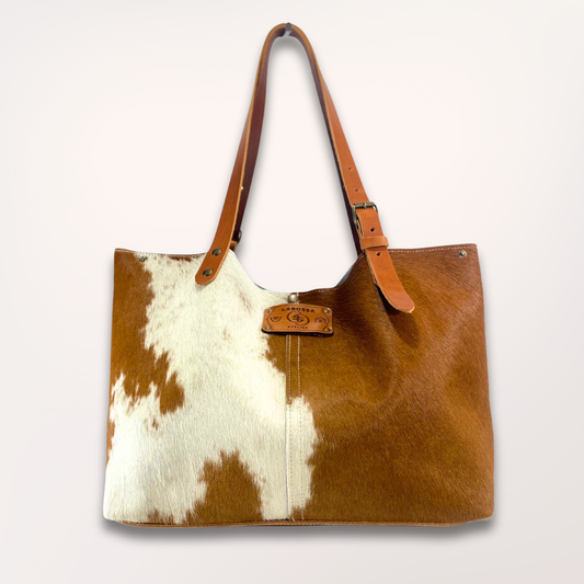 SAC CABAS PEAU DE VACHE NATURELLE MONTBELIARDE #27/091