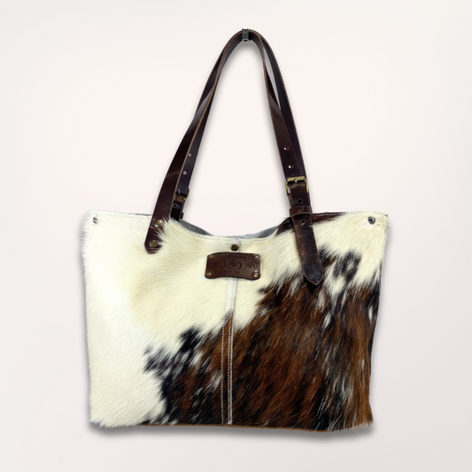 SAC CABAS PEAU DE VACHE NATURELLE NORMANDE #13/043