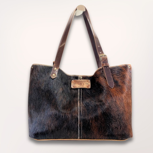 SAC CABAS PEAU DE VACHE NATURELLE NORMANDE #13/050