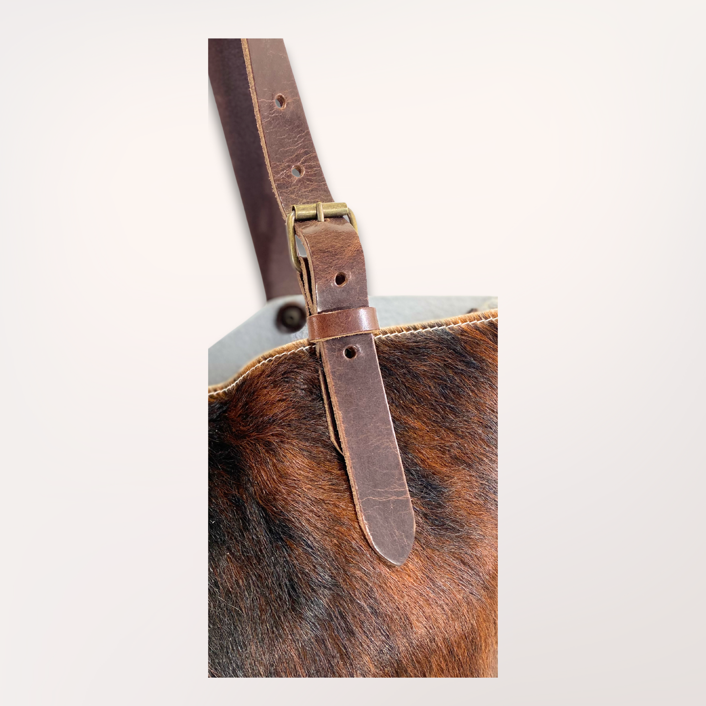 NORMANDY NATURAL COWHIDE TOTE BAG #27/057 