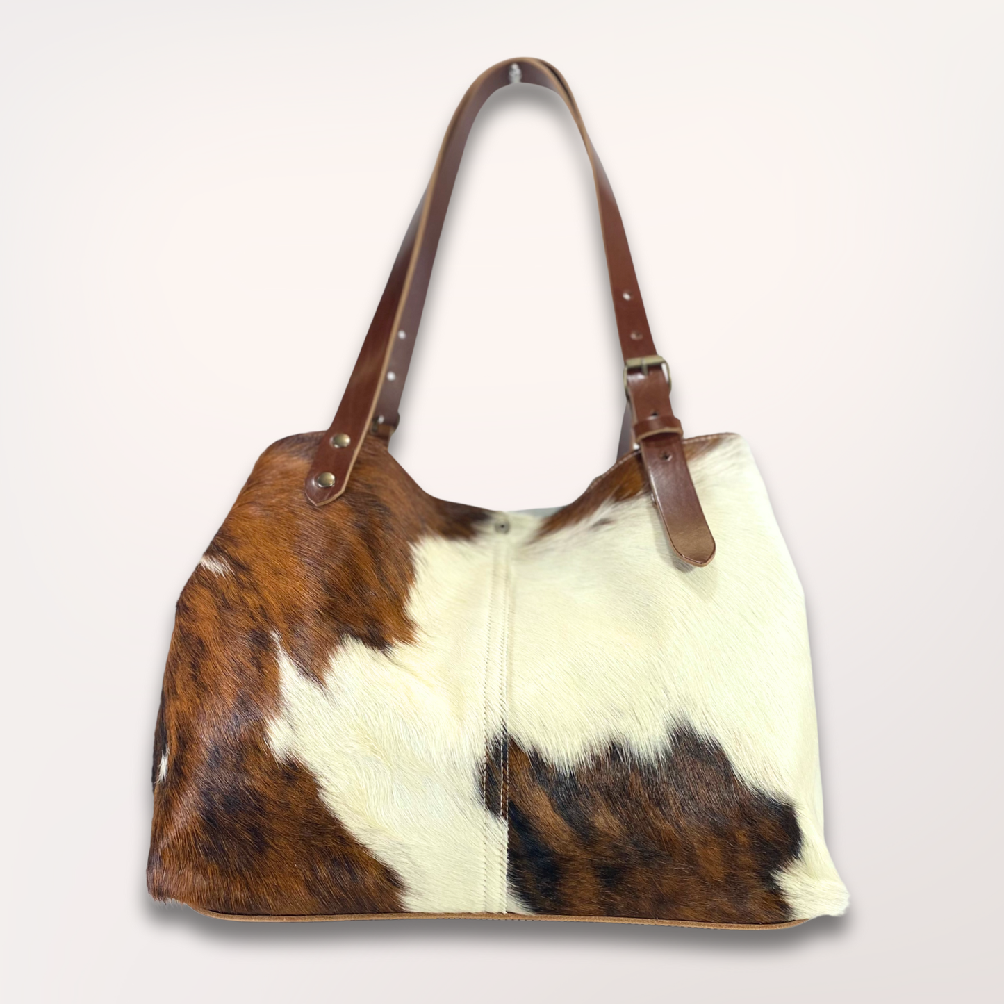 SAC CABAS PEAU DE VACHE NATURELLE NORMANDE #13/056