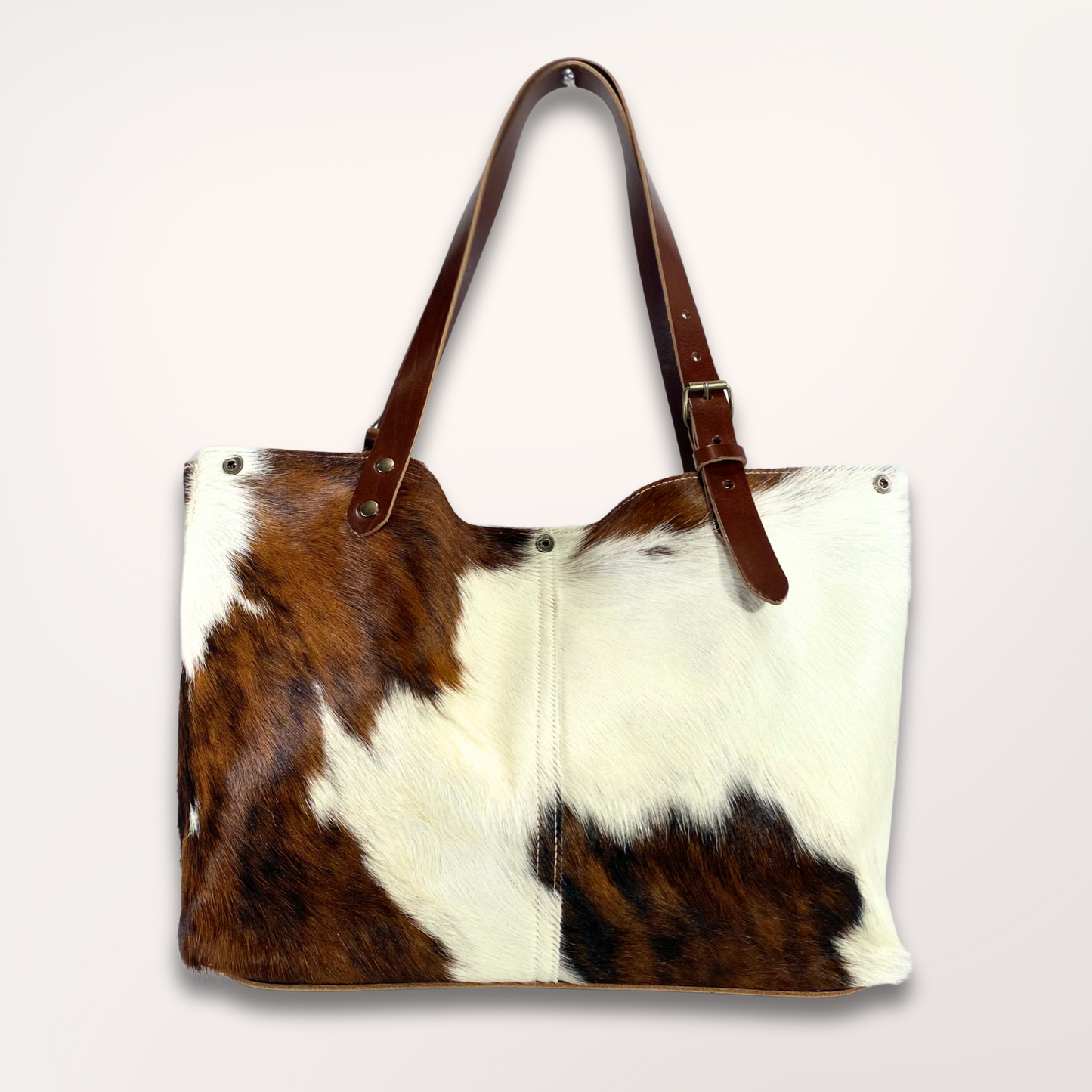 SAC CABAS PEAU DE VACHE NATURELLE NORMANDE #13/056