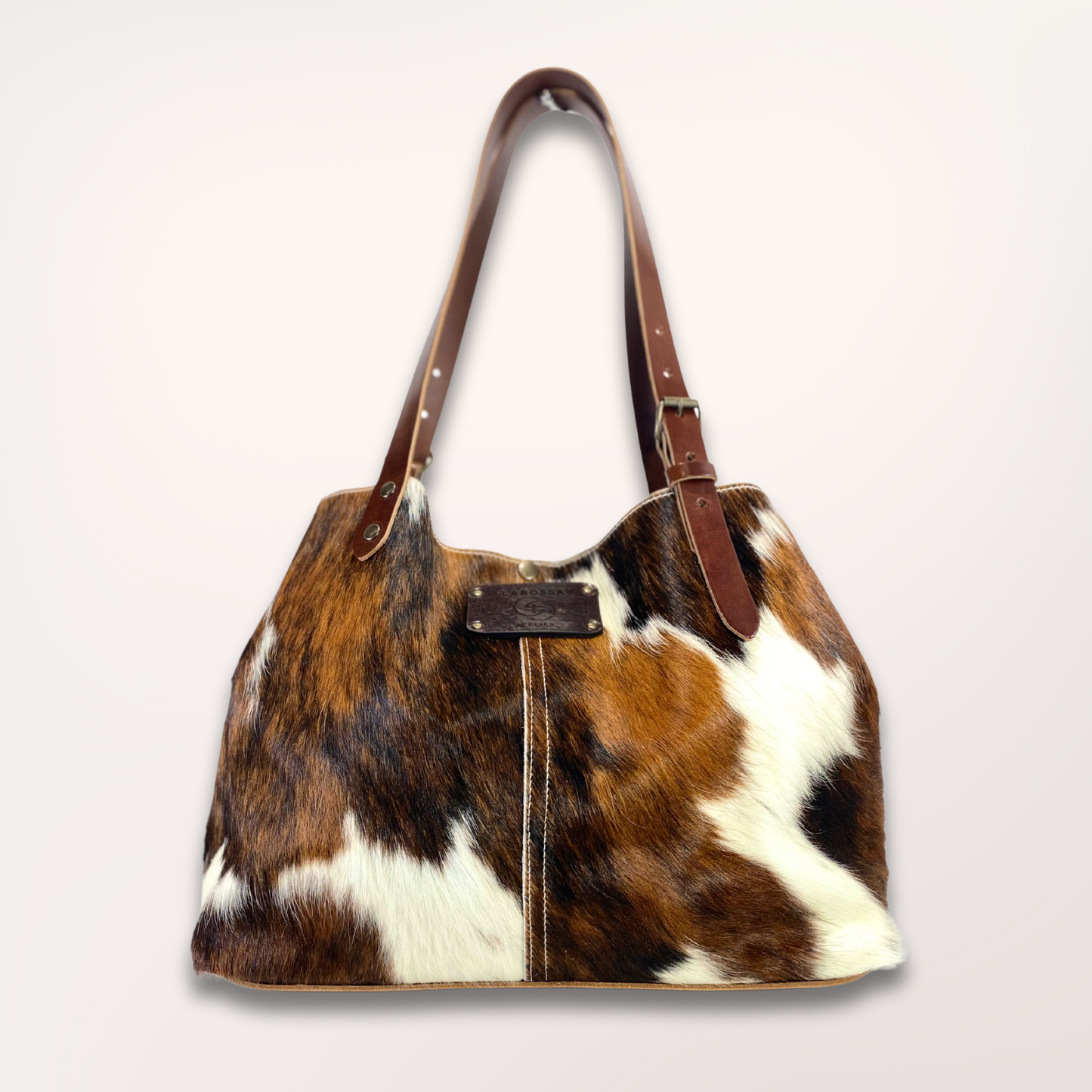 SAC CABAS PEAU DE VACHE NATURELLE NORMANDE #13/056