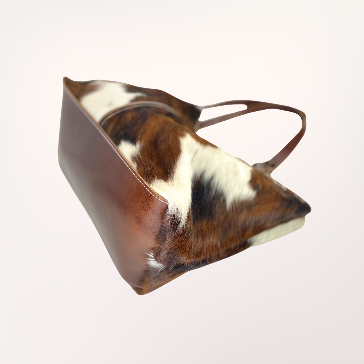 SAC CABAS PEAU DE VACHE NATURELLE NORMANDE #13/056