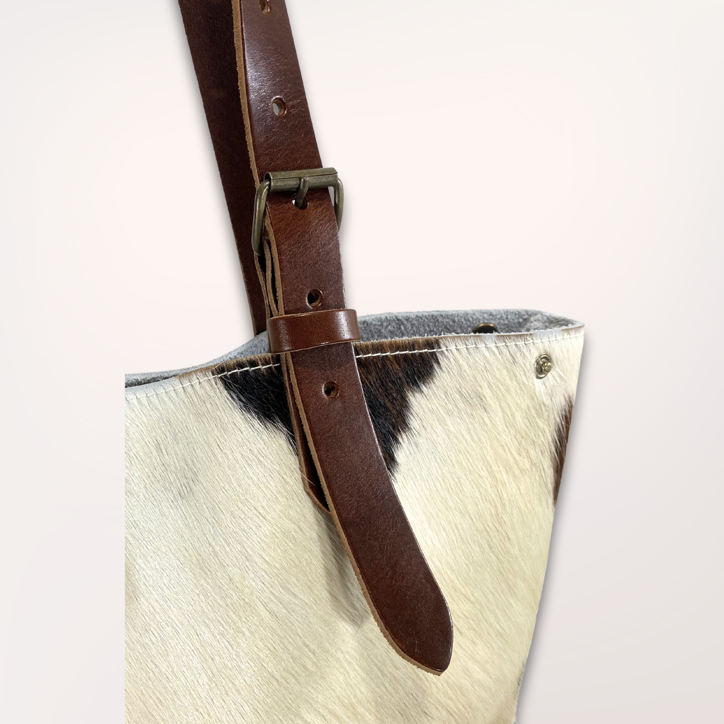 NORMANDY NATURAL COWHIDE TOTE BAG #27/057 