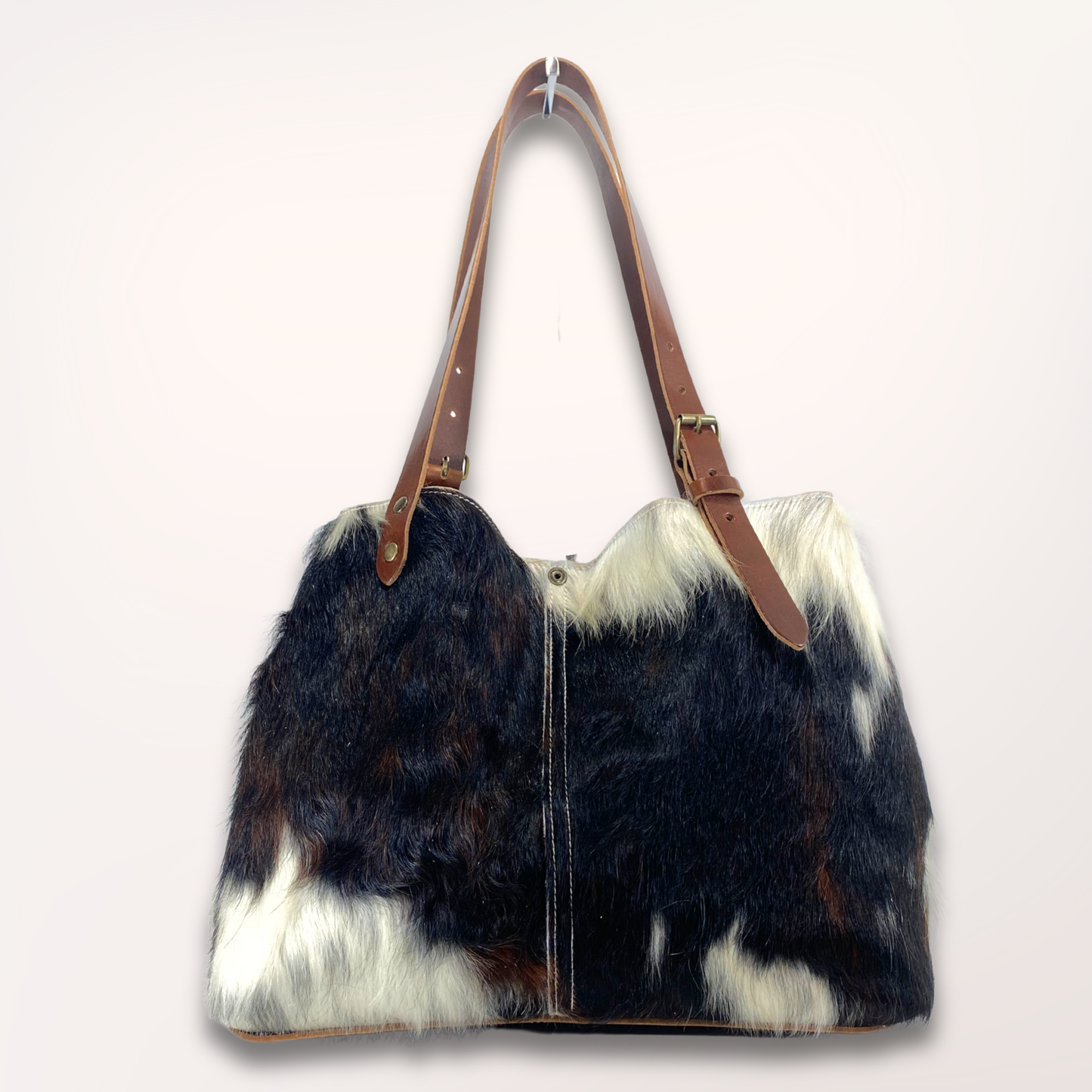 SAC CABAS PEAU DE VACHE NATURELLE NORMANDE #13/079