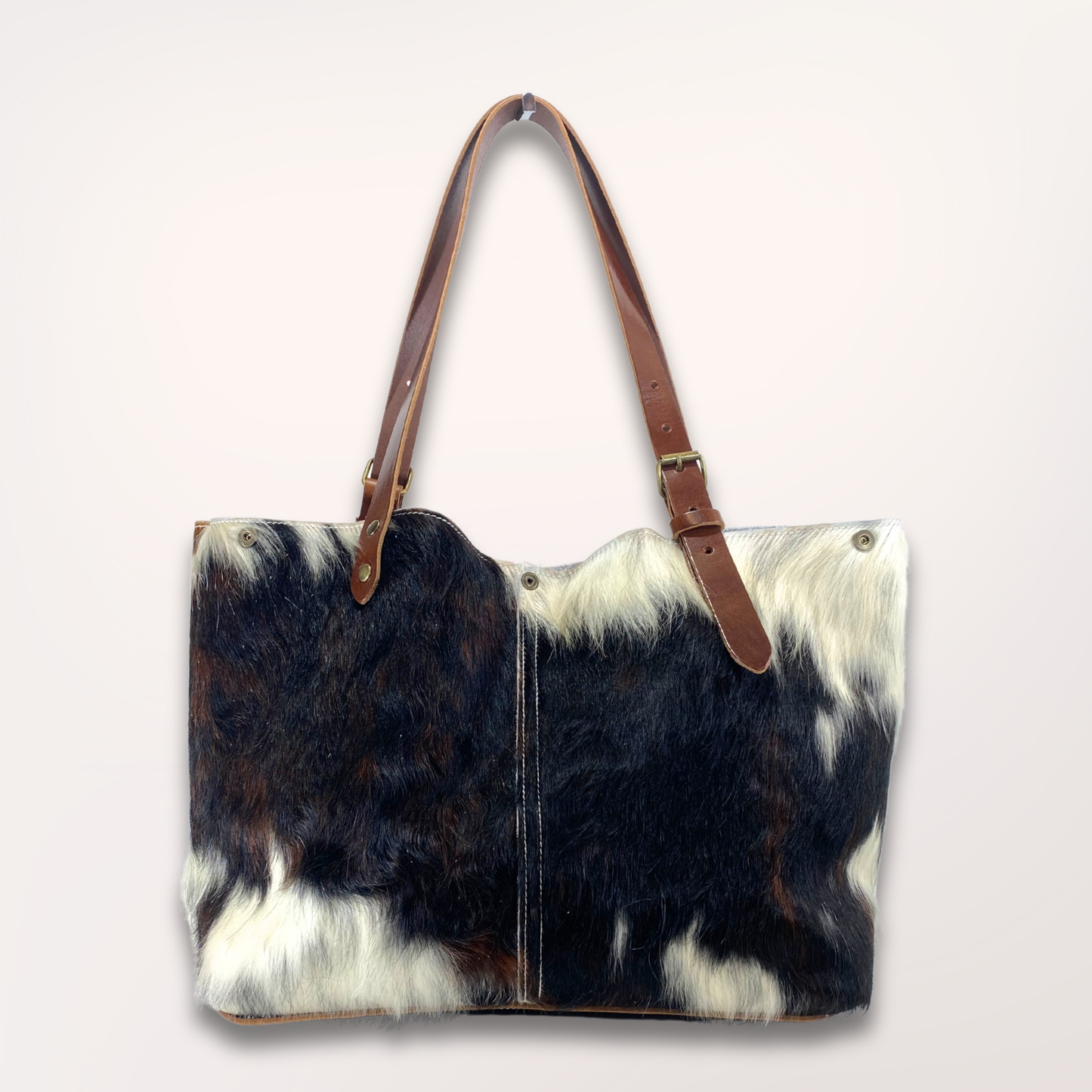 SAC CABAS PEAU DE VACHE NATURELLE NORMANDE #13/079