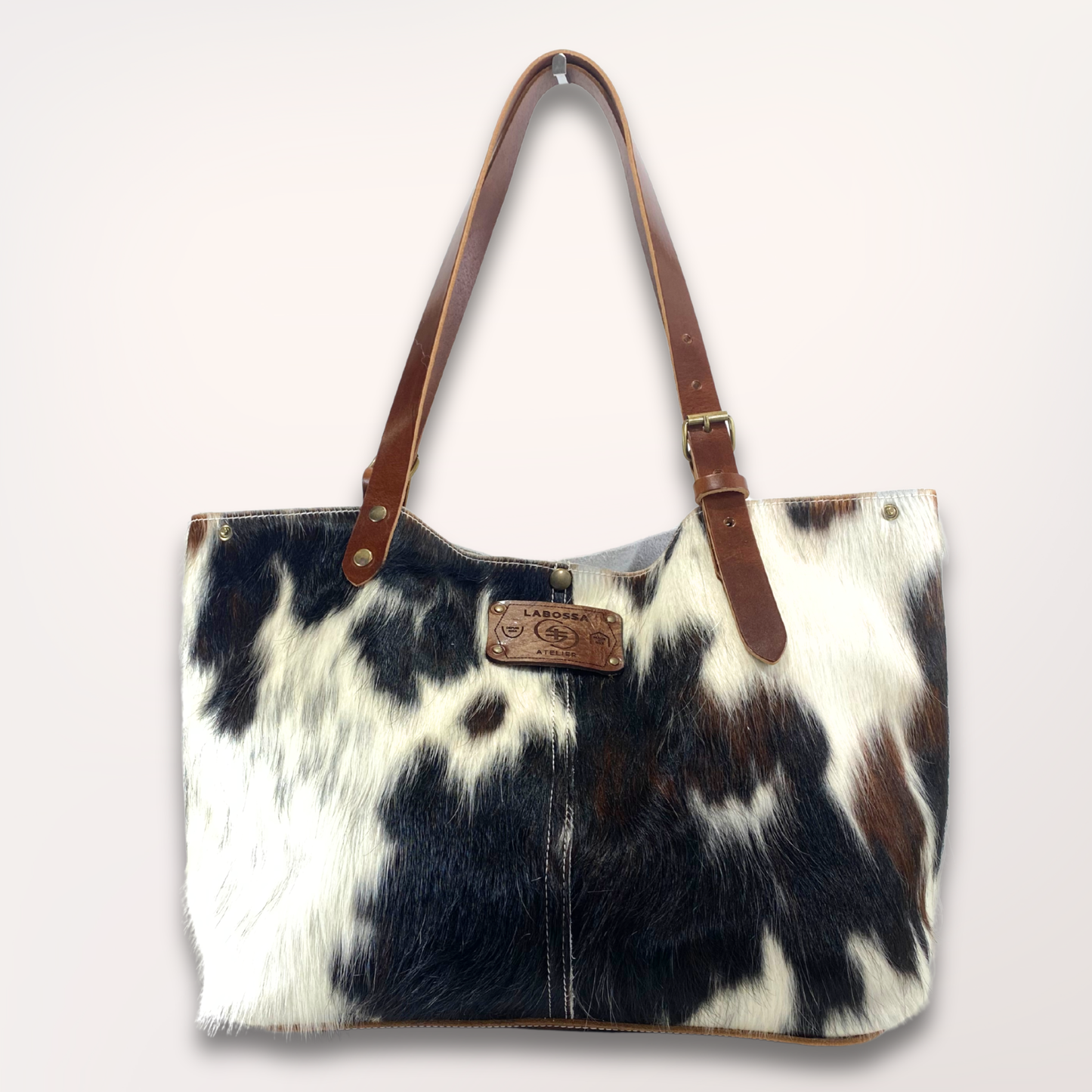 SAC CABAS PEAU DE VACHE NATURELLE NORMANDE #13/079