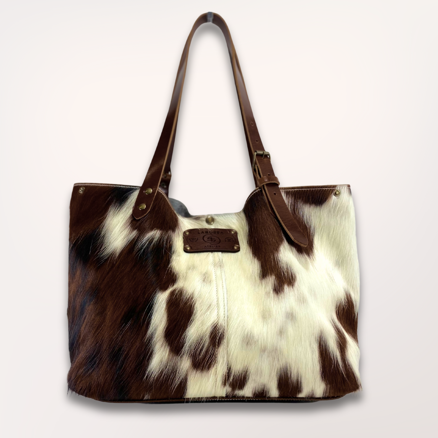 NORMANDY NATURAL COWHIDE TOTE BAG #27/057 