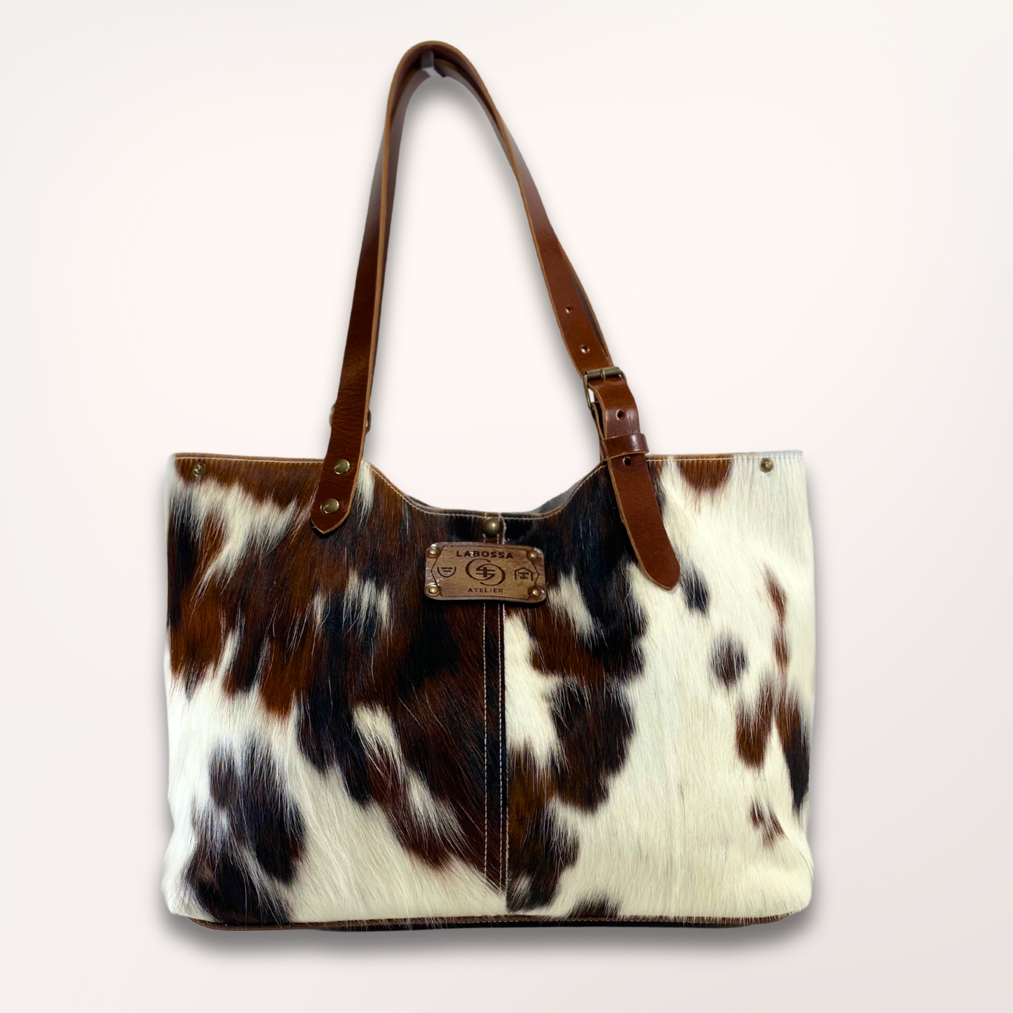 SAC CABAS PEAU DE VACHE NATURELLE NORMANDE #13/105