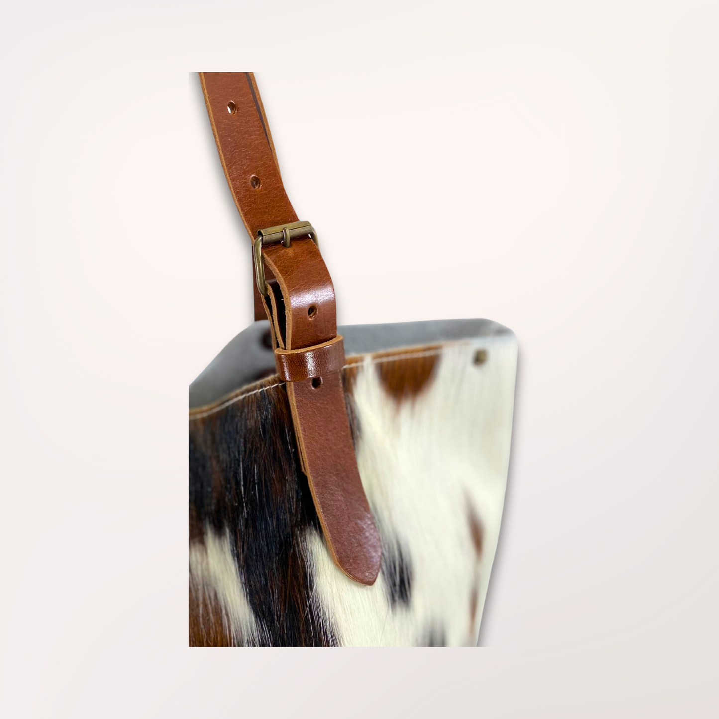 SAC CABAS PEAU DE VACHE NATURELLE NORMANDE #13/105