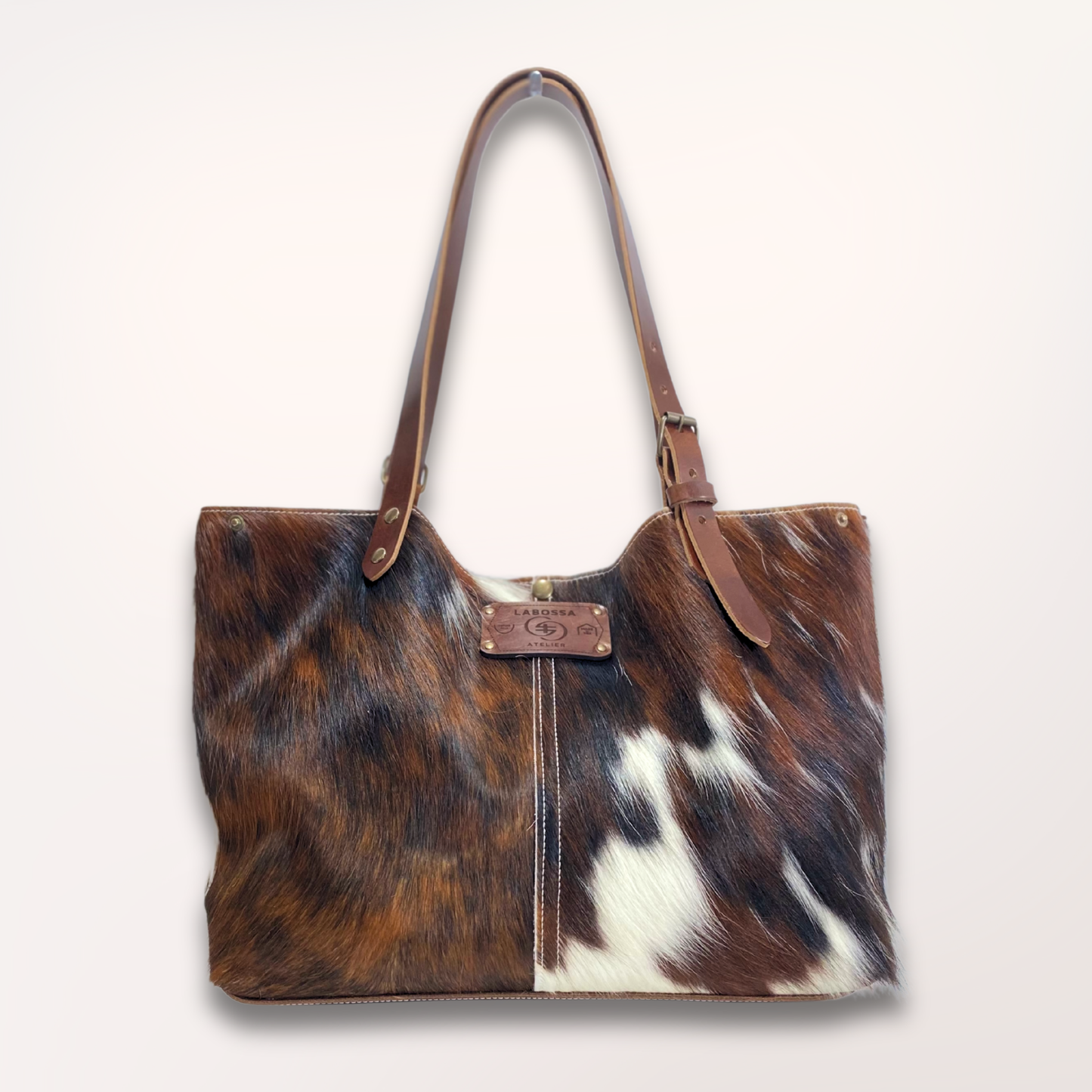 SAC CABAS PEAU DE VACHE NATURELLE NORMANDE #13/106